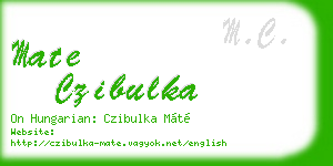 mate czibulka business card