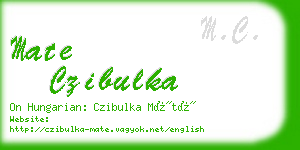 mate czibulka business card